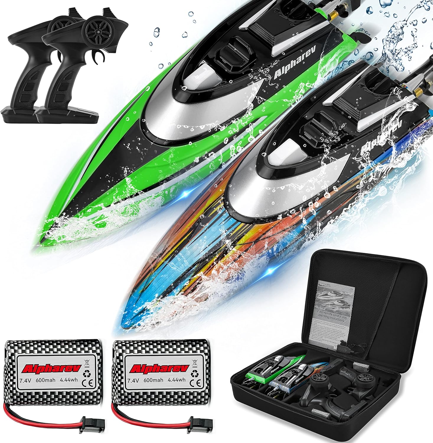 ALPHAREV RC Boat with Case R308MINI 2 Packs 20+ MPH Remote Control Boat Review