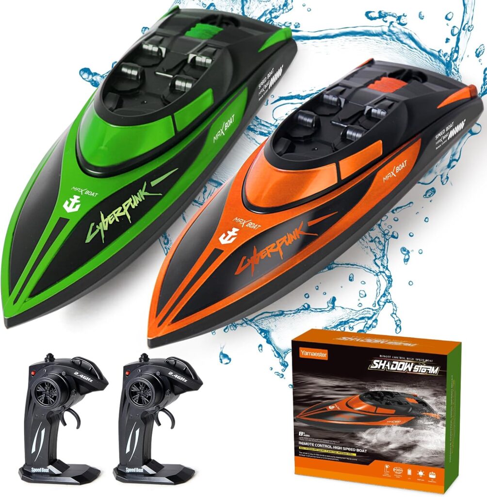 RC Boat for Kids Remote Control Boats 2 Pack Toys Waterproof with Rechargable Battery Boat for Pools Lakes Play Gifts Boys Girls Adults